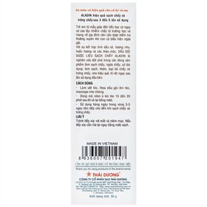 Dầu Gội Dược Liệu Sạch chấy Aladin Thái Dương 4
