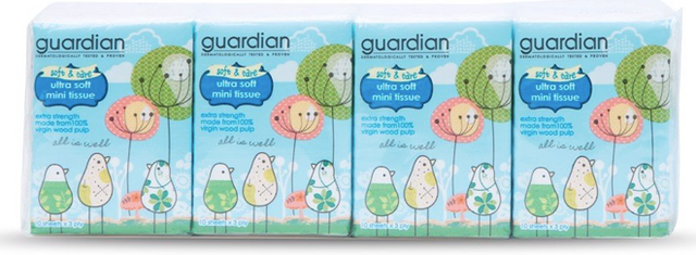 Khăn Giấy Bỏ Túi Siêu Mềm Guardian Ultra Soft Mini 1