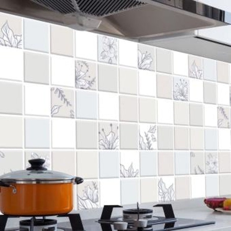 Giấy Dán Tường Nhà Bếp Hoạ Tiết Gạch 1
