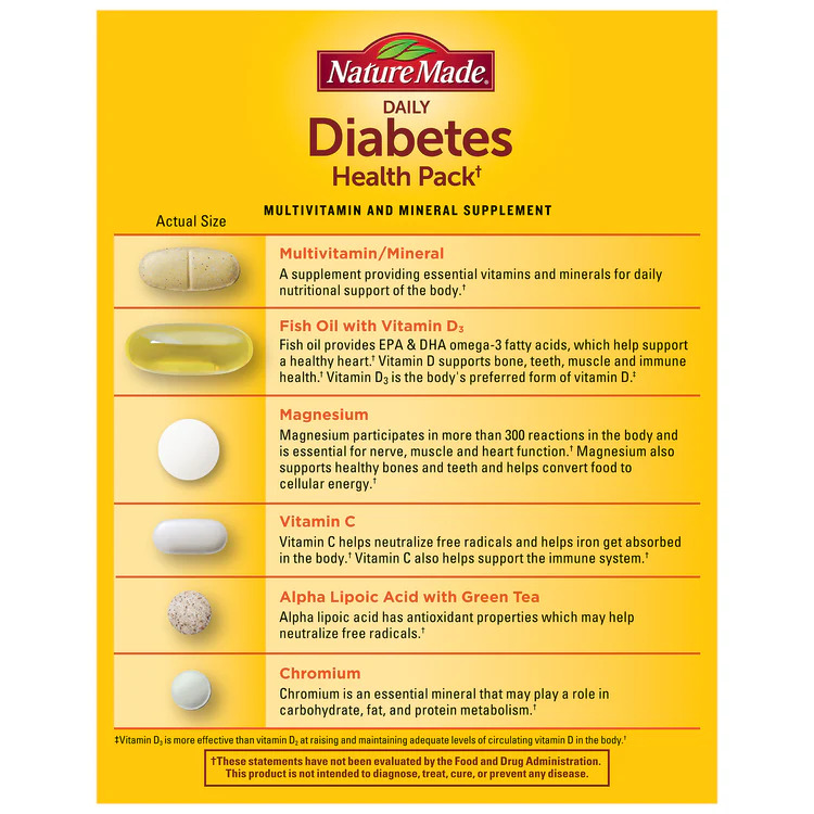 Nature Made Daily Diabetes Health Pack  4