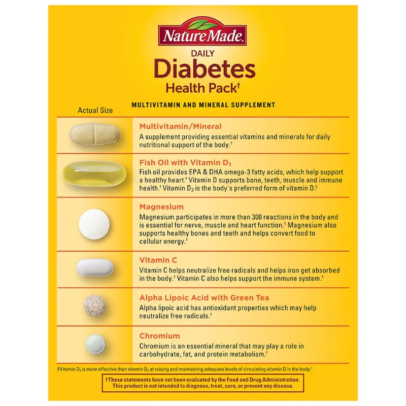 Nature Made Daily Diabetes Health Pack 4