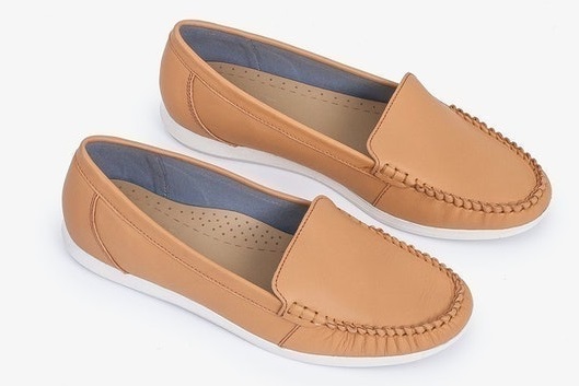 Giày Mọi Moccasin Da Bò Thật Đế Cao Su 2