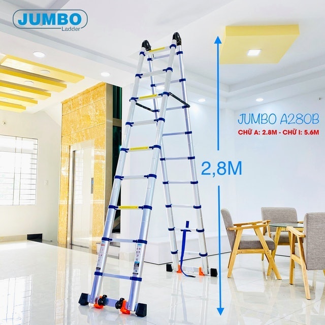 Thang Rút Nhôm Chữ A JUMBO  3