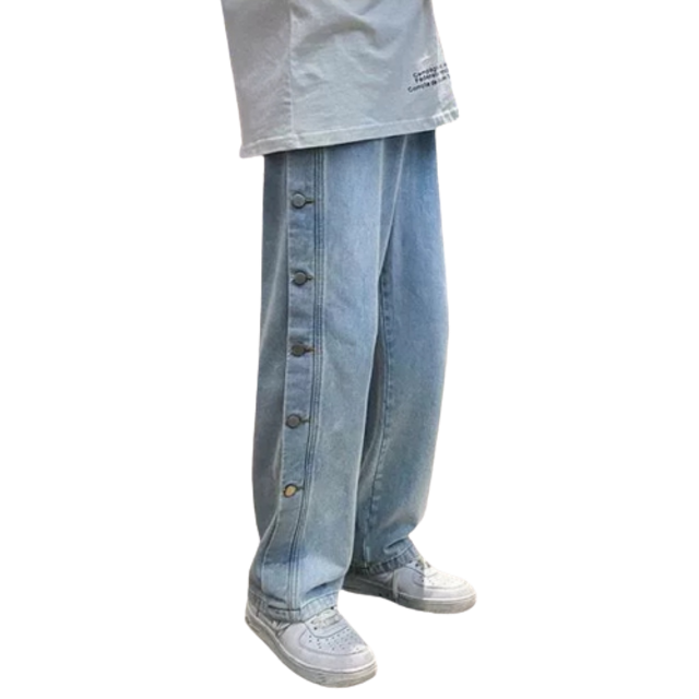 Quần Jeans Nam BASIC Ống Suông Rộng Mã CB-01 1