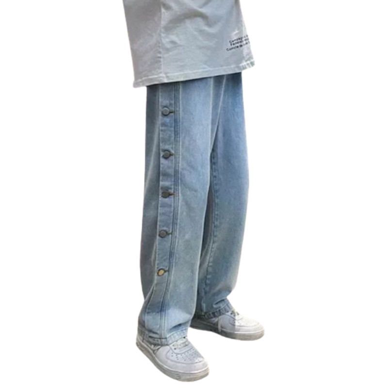 Quần Jeans Nam BASIC Ống Suông Rộng Mã CB-01 1