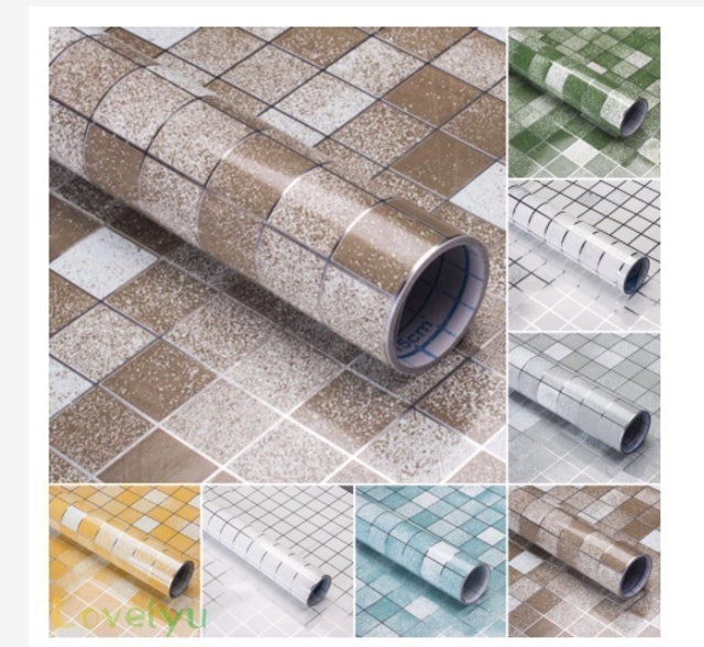 Giấy Dán Tường Nhà Bếp Ô Vuông 1
