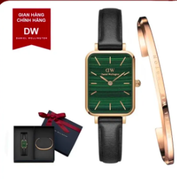 Đồng Hồ Nữ Daniel Welington Quadro Pressed Sheffield Green & Vòng Tay Classic  3