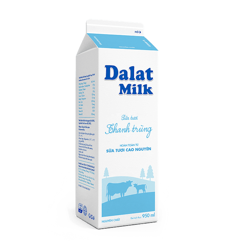 Sữa Tươi Thanh Trùng Nguyên Chất Dalatmilk 1