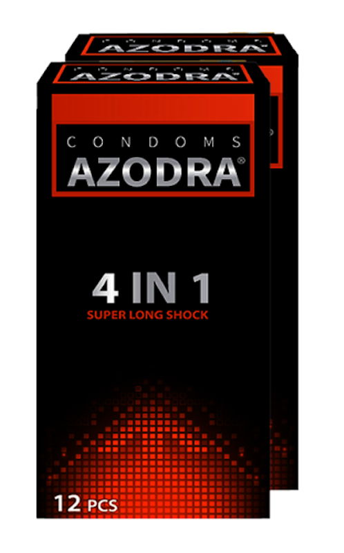 Bao Cao Su Kéo Dài Thời Gian Azodra 4IN1 Super Long Shock 12 Bao 1