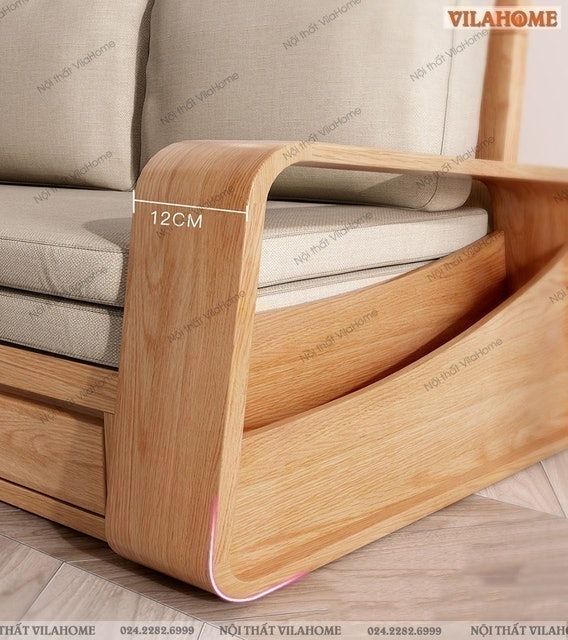 Sofa Giường Gỗ tích hợp Ngăn Kéo Để Đồ 3