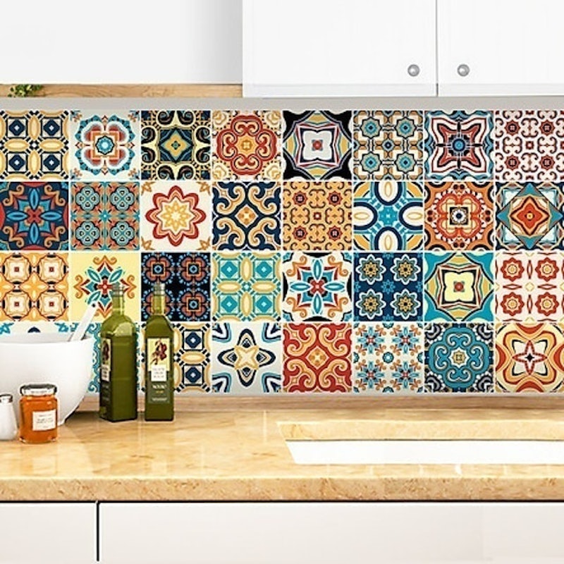 Giấy Dán Tường Decal Gạch Bông 1