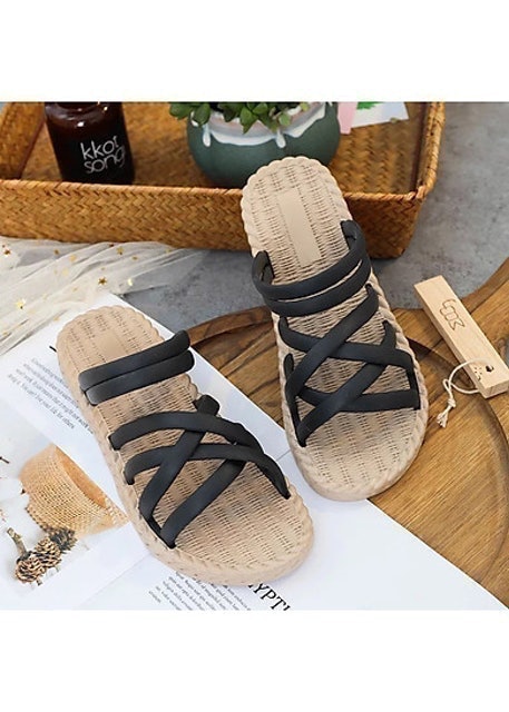 Dép Đi Biển Dành Cho Nữ Đế Giả Cói Vintage 1