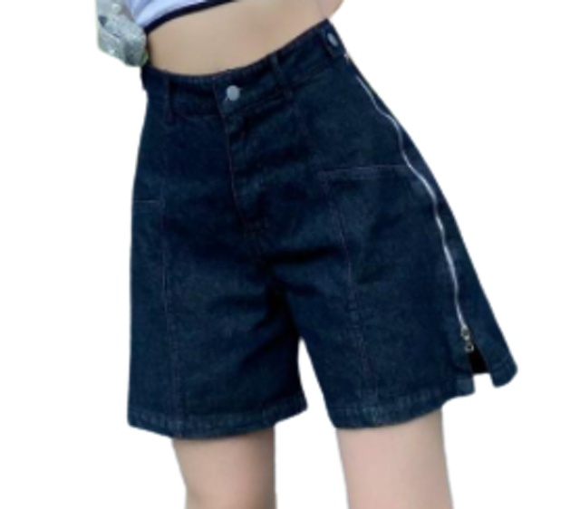 Quần Short Denim Nữ Ống Rộng Lưng Cao GOZ 3