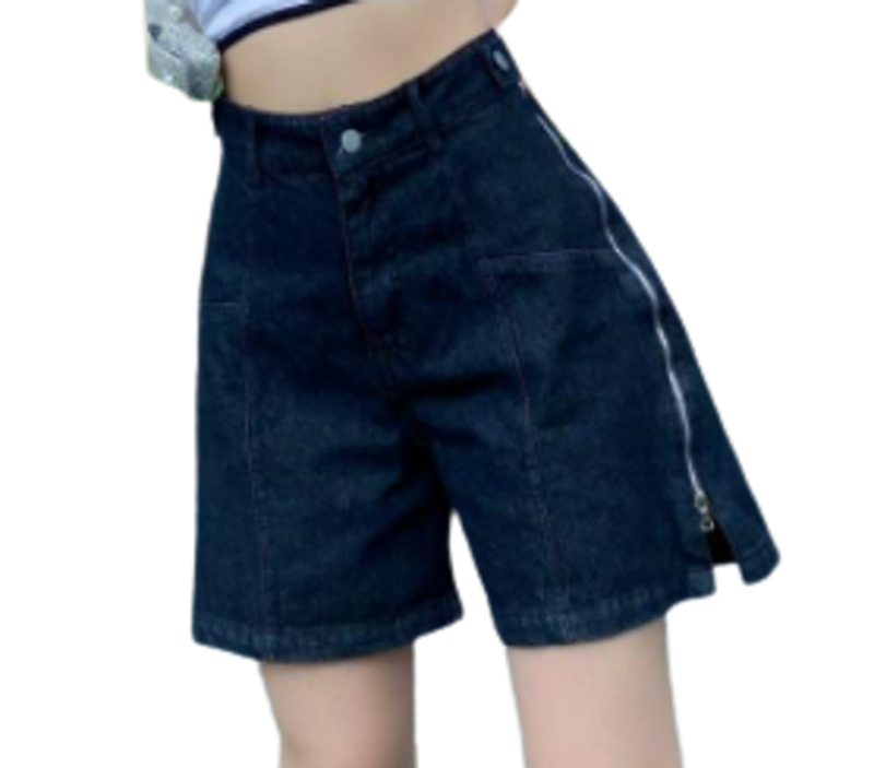 Quần Short Denim Nữ Ống Rộng Lưng Cao GOZ 3