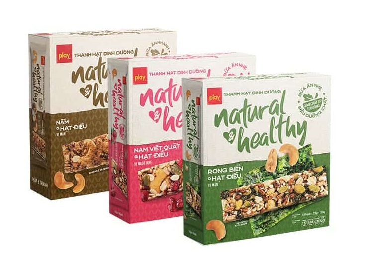 Thanh Hạt Dinh Dưỡng PLAY Natural & Healthy Vị Rong Biển, Hạt Điều 3