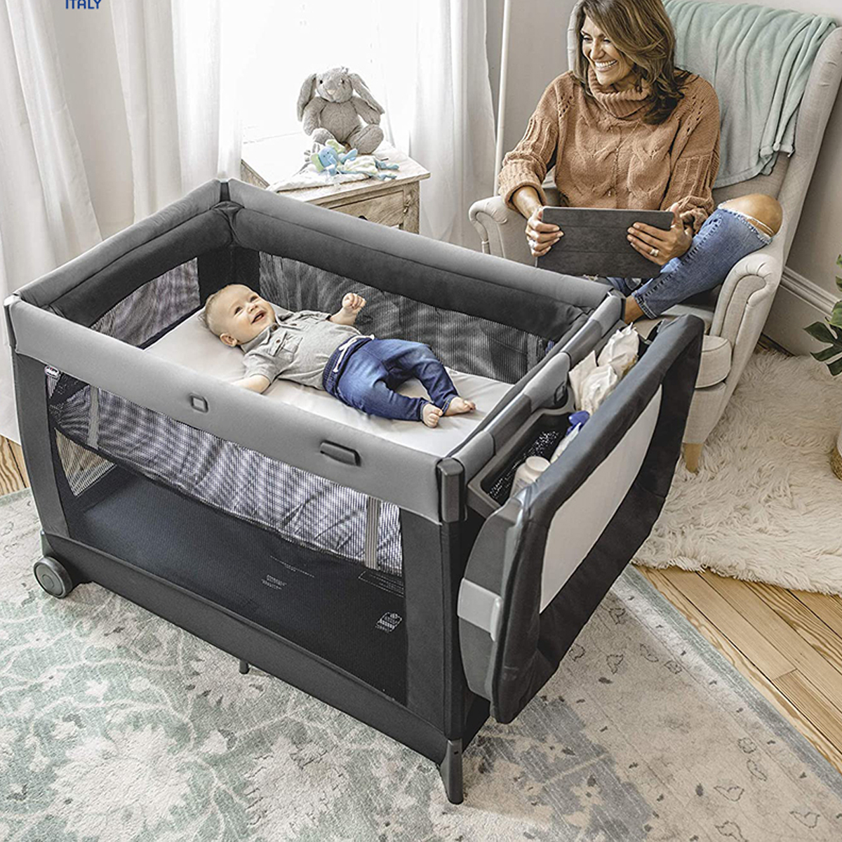 Cũi Lưới Đa Năng Chicco Lullaby Camden 2