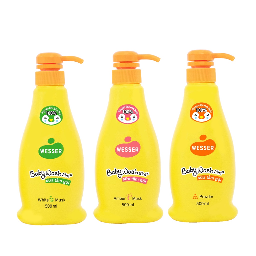 Sữa Tắm Gội Cho Bé Wesser 2