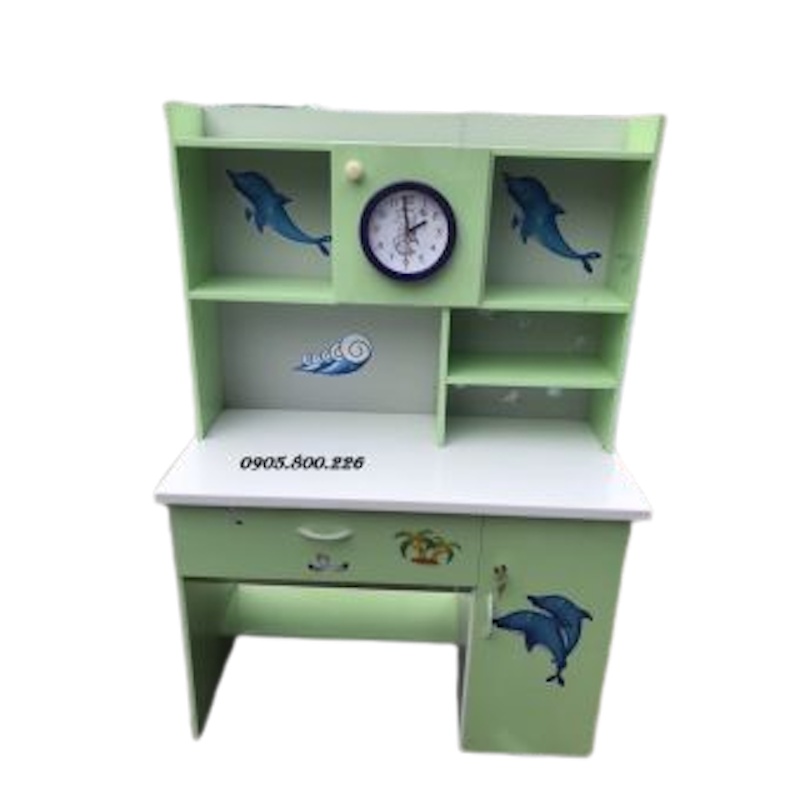 Bàn Học Nhựa Liền Kệ Sách 5