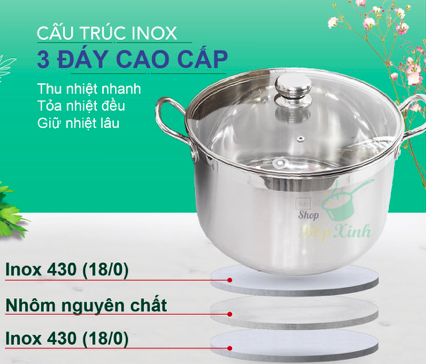 Nồi Inox 430 3 Đáy Fivestar 2