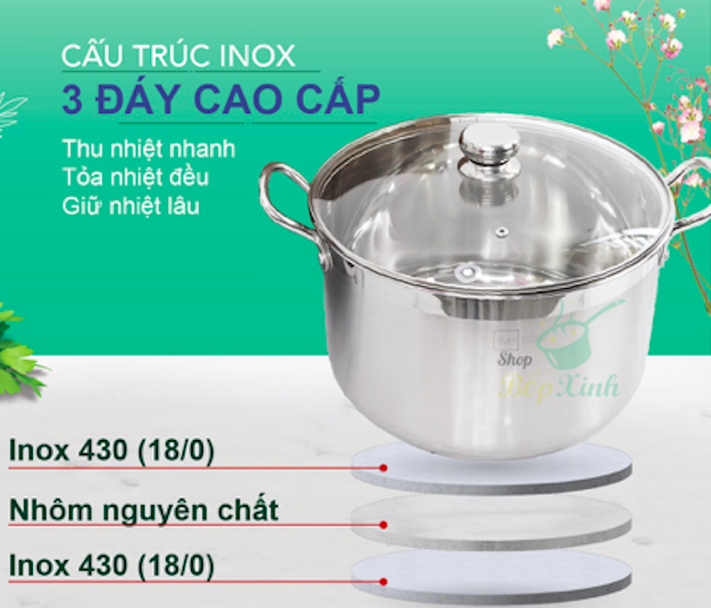 Nồi Inox 430 3 Đáy Fivestar 2