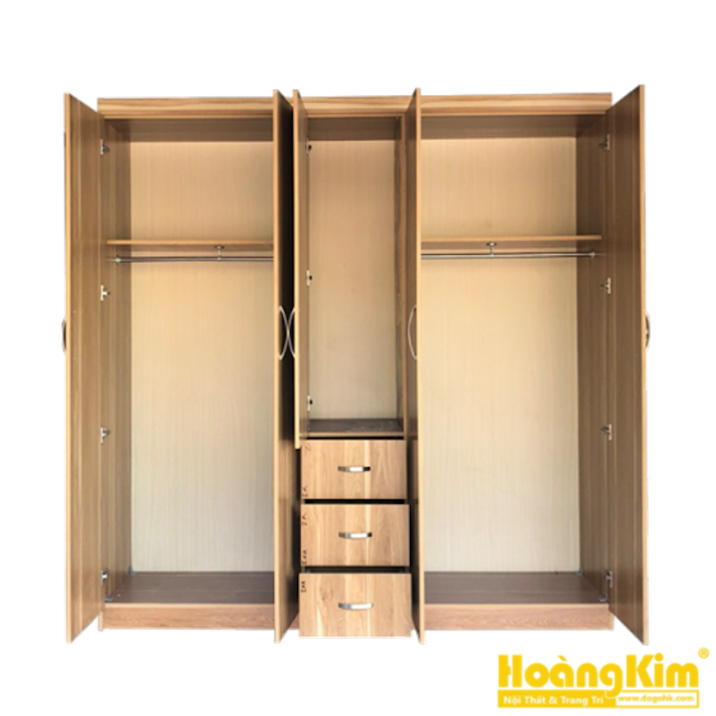 Tủ Quần Áo Gỗ Cửa Lùa Hoàng Kim 3