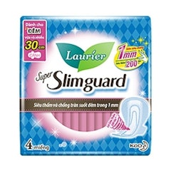 Băng Vệ Sinh Ban Đêm Laurier Super Slimguard Có Cánh