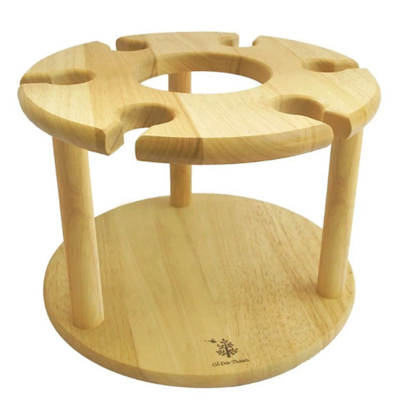 Kệ Rượu Đứng Hình Tròn Gỗ Đức Thành 1
