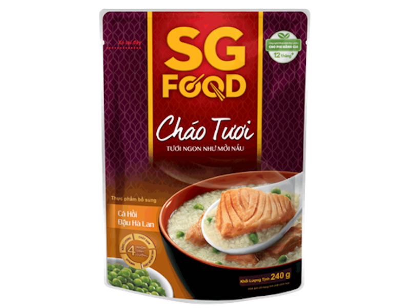 Cháo Tươi Cá Hồi Đậu Hà Lan Sài Gòn Food 1