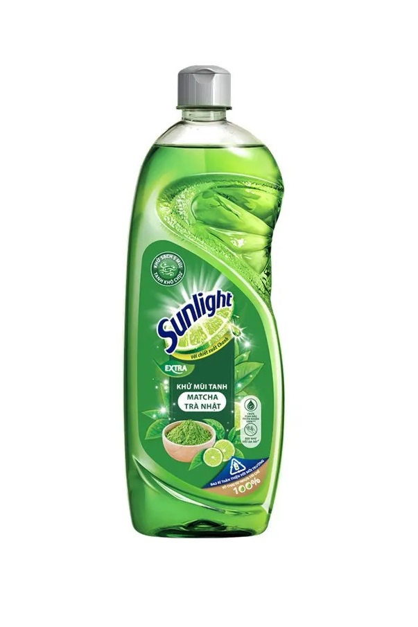 Nước Rửa Chén Sunlight Trà Xanh 3
