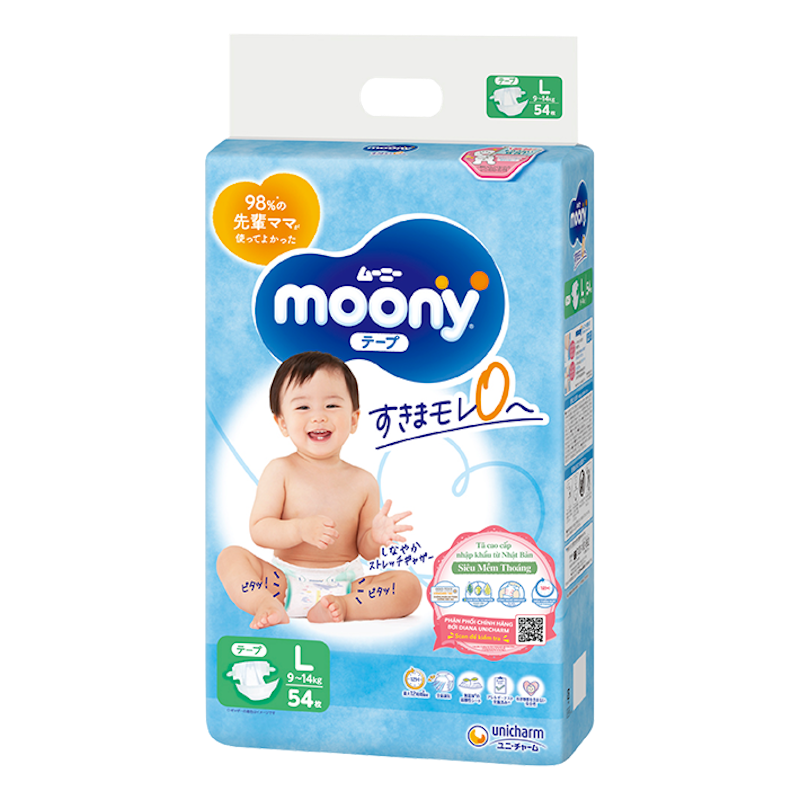 Tã Dán Moony Blue 4