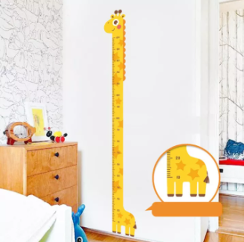 Decal Dán Tường Thước Đo Chiều Cao Hình Con Vật 2