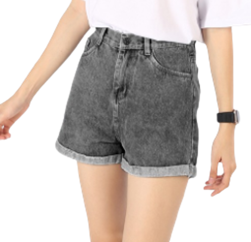 Quần Shorts Jean Nữ Chollima Lật Lai Hàn Quốc QS001 2