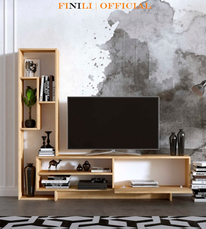 Kệ Tivi Gỗ Công Nghiệp Vân Sồi 1
