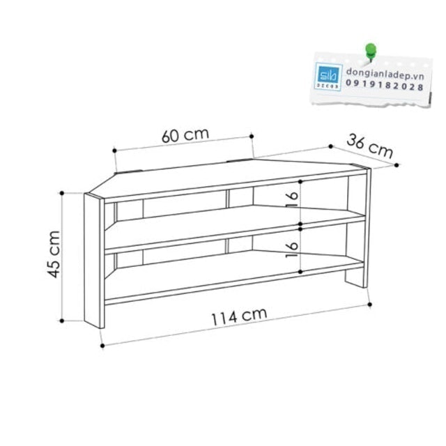 Kệ Tivi 2 Tầng Để Góc Phòng  2