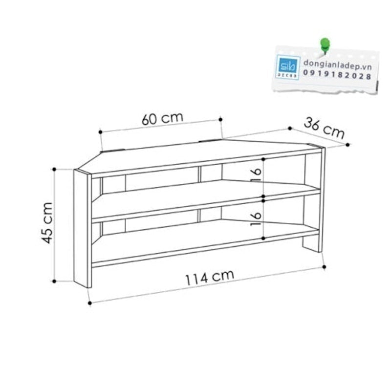 Kệ Tivi 2 Tầng Để Góc Phòng 2