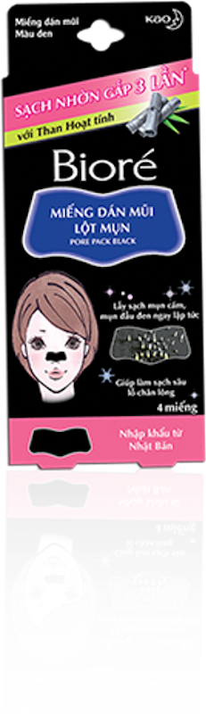 Miếng Dán Lột Mụn Biore Than Hoạt Tính 1