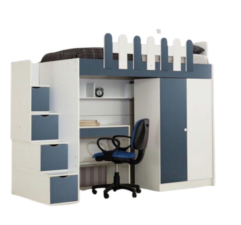 Giường Tầng Gỗ Hiện Đại Cho Bé Smlife Soocio 1