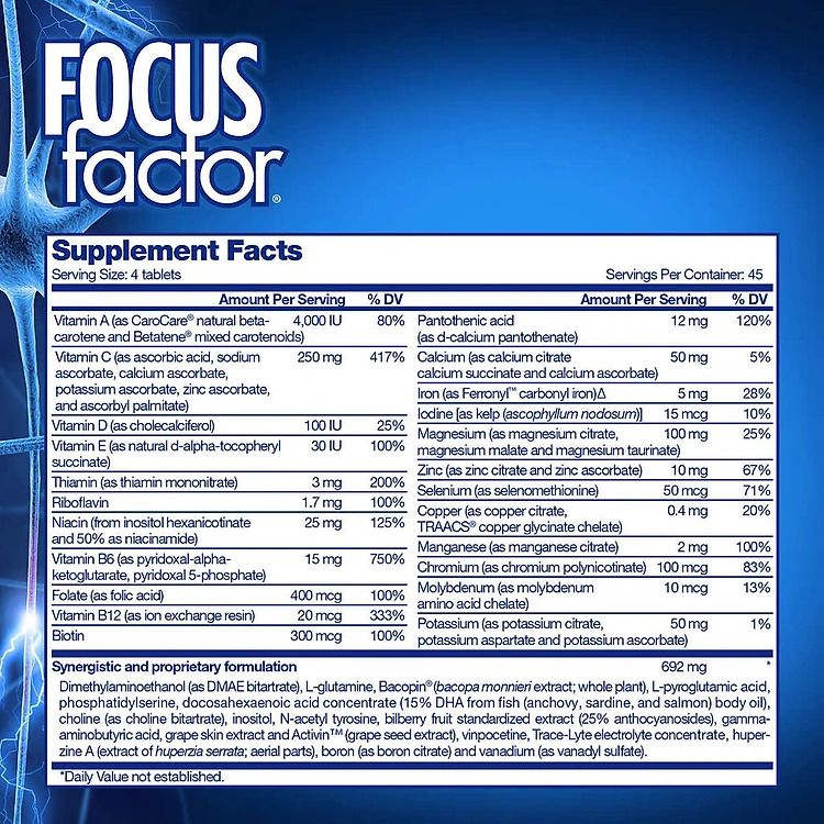 Viên Uống Bổ Não Focus Factor 2