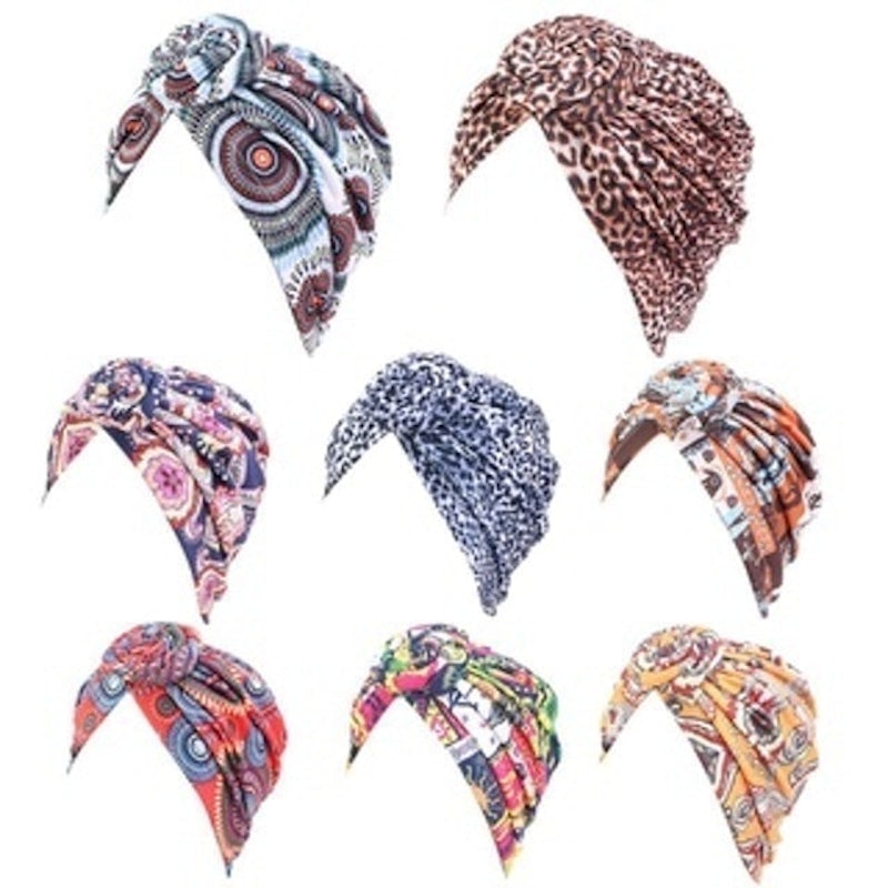 Mũ Turban Thắt Nút Họa Tiết 2