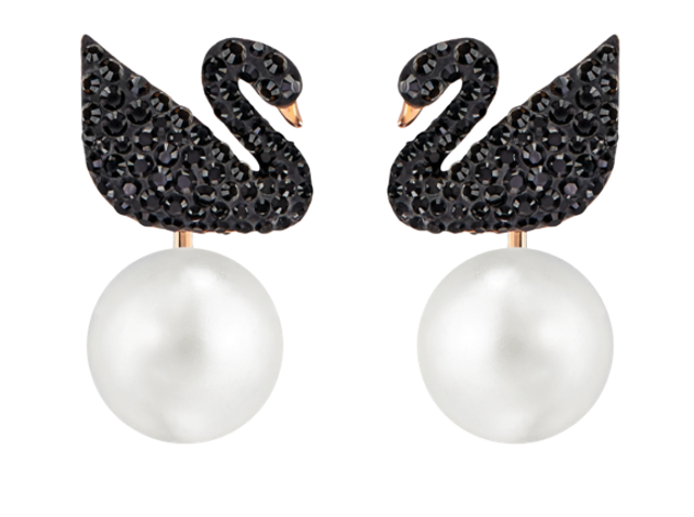 Bông Tai Ngọc Trai Thiên Nga Swarovski 1
