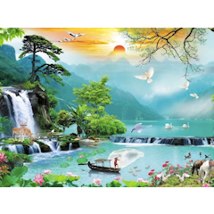 Tranh Dán Tường Thác Nước