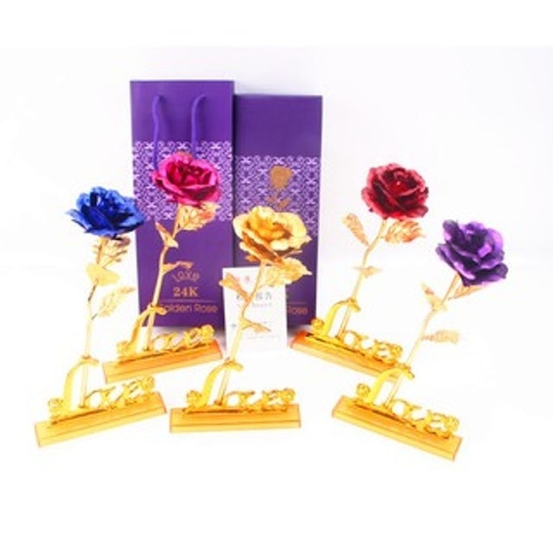 Hoa Hồng Bất Tử Mạ Vàng 24K 1
