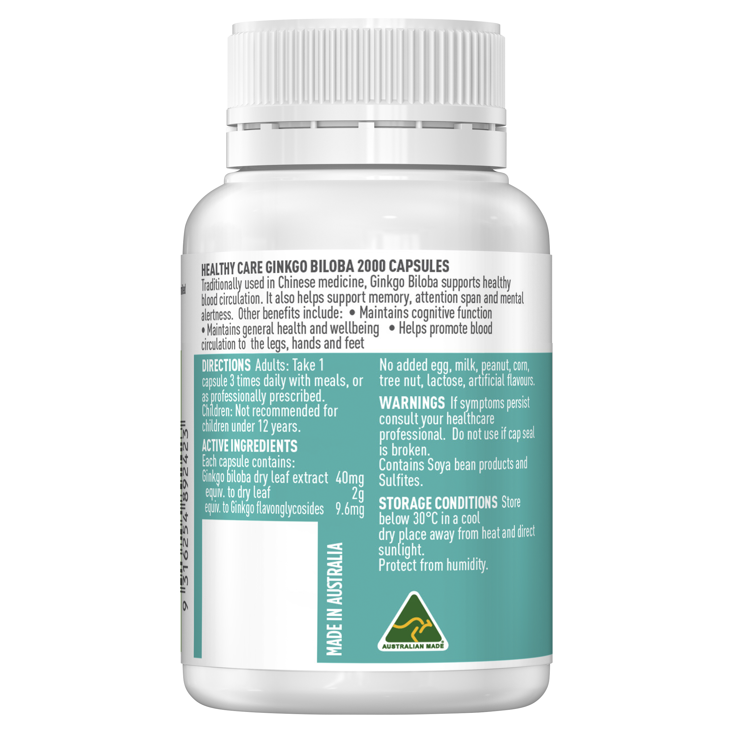 Viên Uống Bổ Não Healthy Care Ginkgo Biloba  4