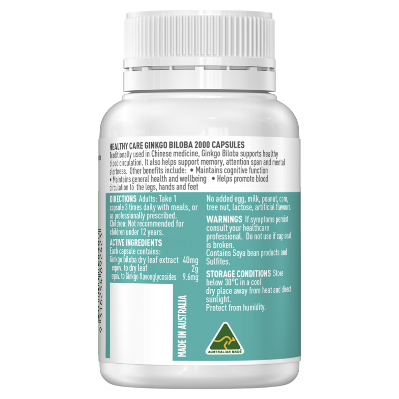 Viên Uống Bổ Não Healthy Care Ginkgo Biloba 4