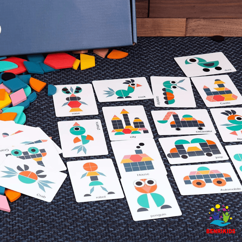Đồ Chơi Xếp Hình Gỗ Tangram Benrikids 2