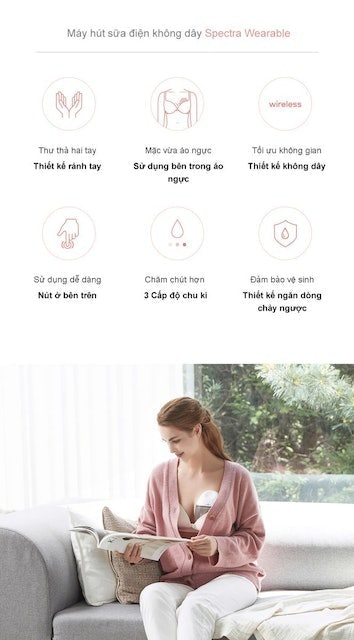 Máy Hút Sữa Không Dây Wearable 3