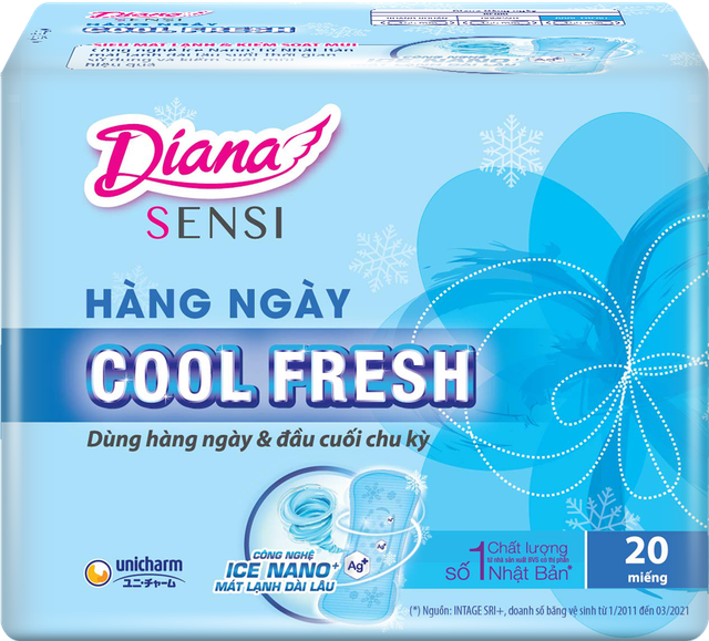 Băng Vệ Sinh Hàng Ngày Diana Sensi Cool Fresh 2