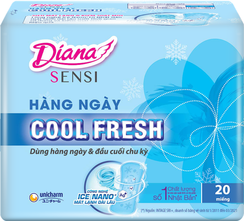 Băng Vệ Sinh Hàng Ngày Diana Sensi Cool Fresh 2