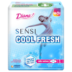 Băng Vệ Sinh Diana Sensi Cool Fresh Siêu Mỏng Có Cánh