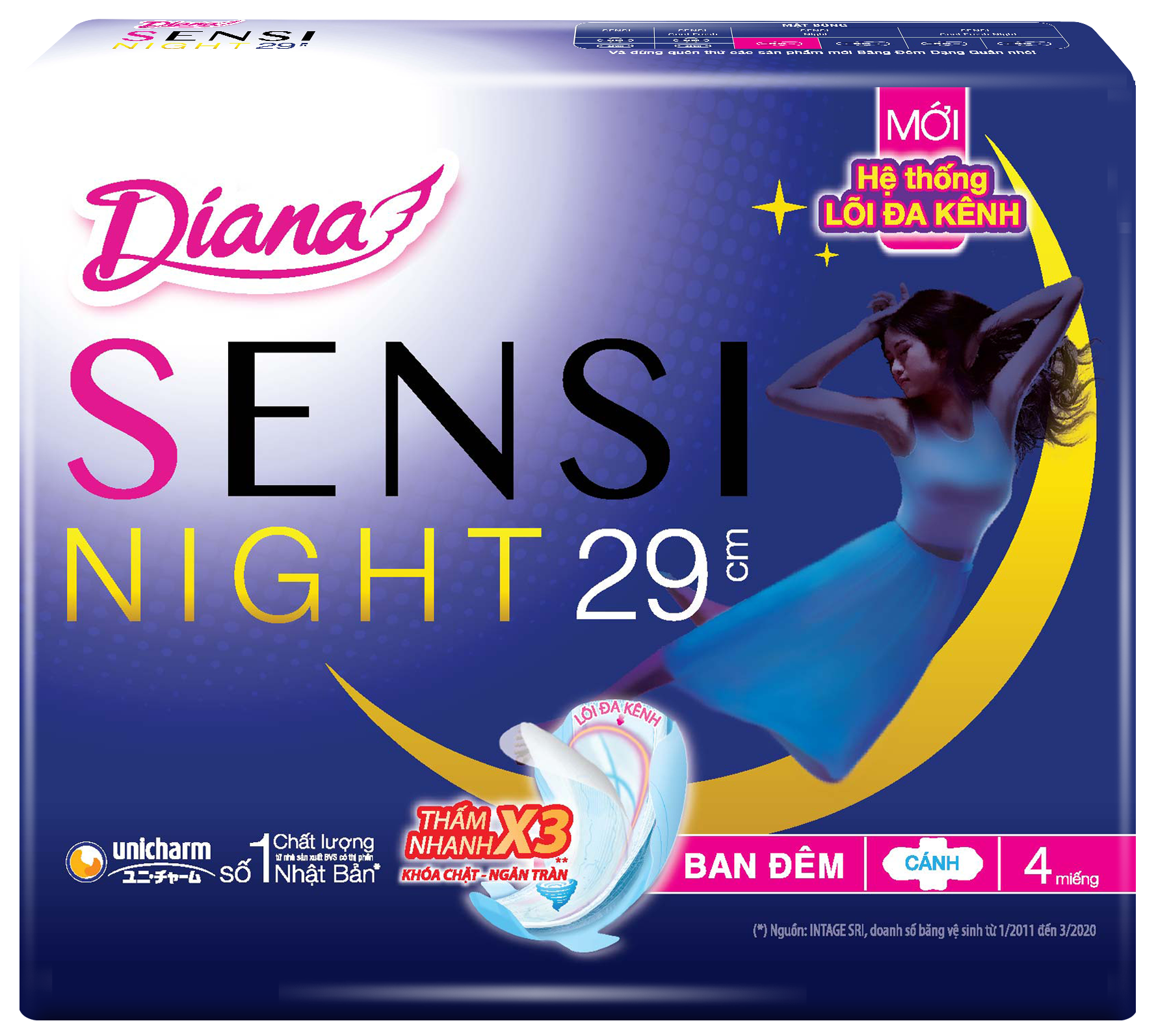 Băng Vệ Sinh Diana Sensi Night  2